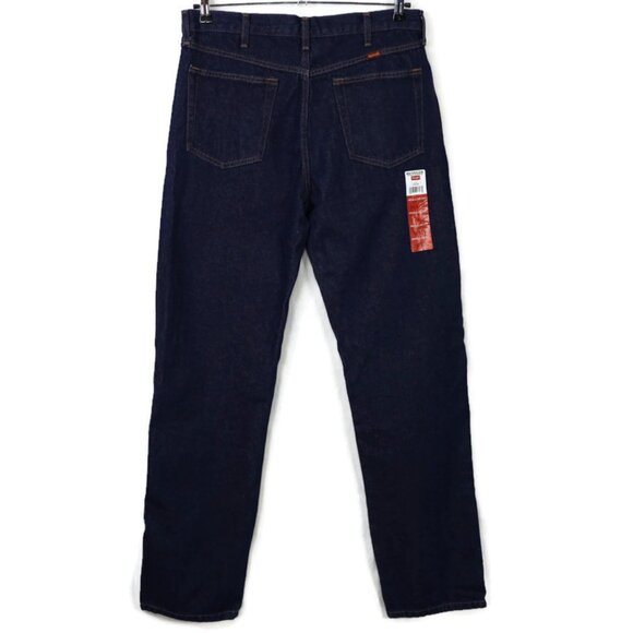 Rustler Wrangler Straight Leg Jeans Mens Size 35 x 34 Regular‎ Fit Dark 87619PW - Picture 1 of 7
